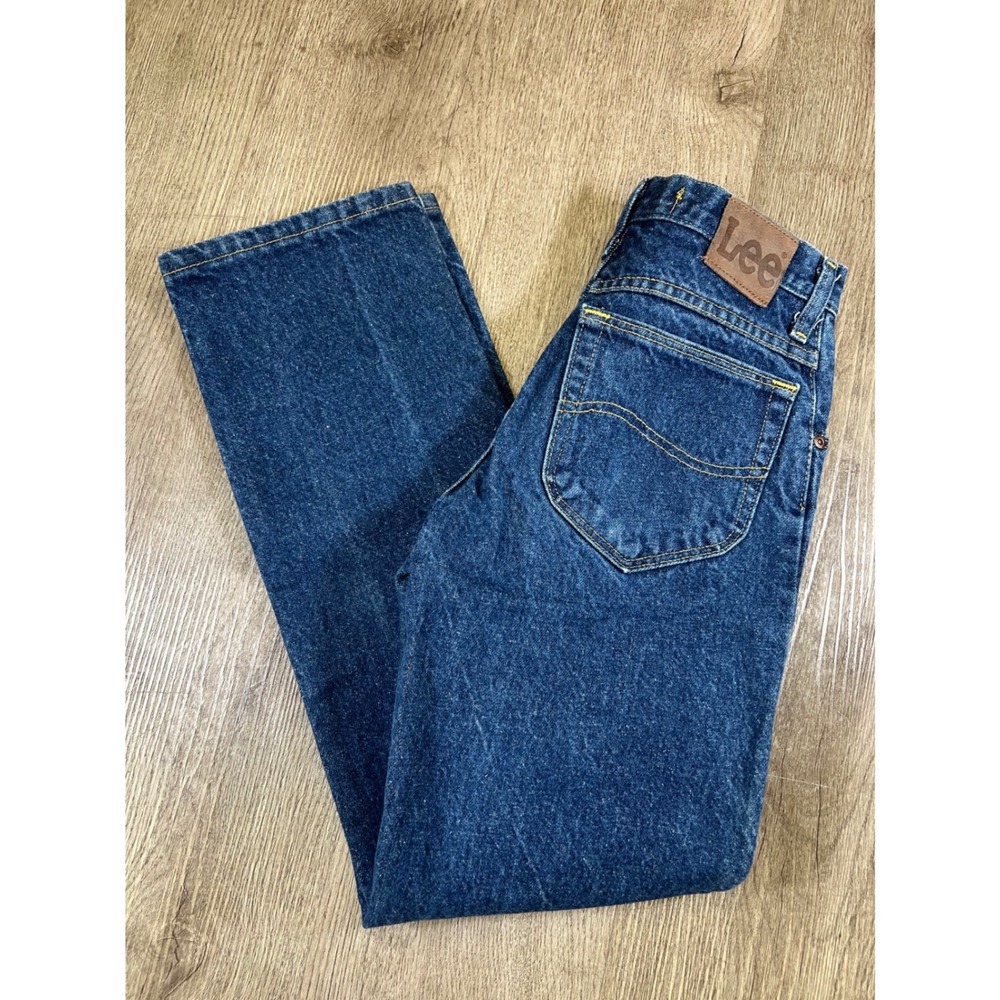 Lee Regular Fit Straight Leg Dark Wash Blue Denim Jeans 29 x 30 VIS-E494-001
